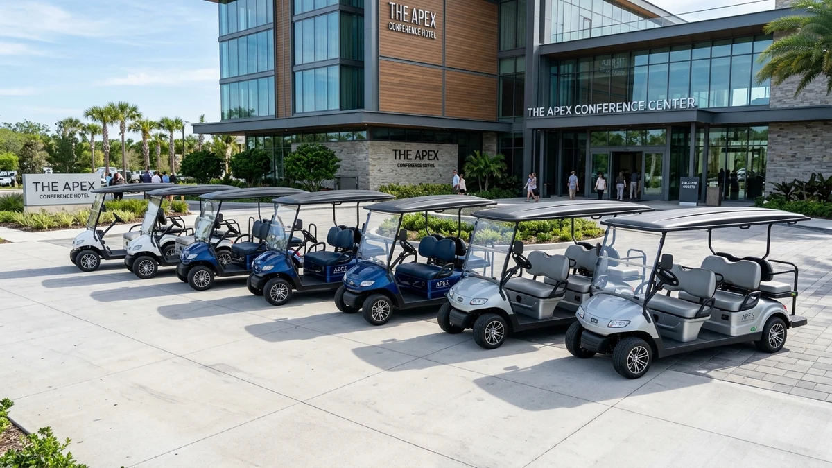 Commercial golf cart fleet dimensions and sizing comparison